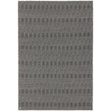 Sloan Modern Geometric Hand-Woven Wool&Cotton Soft-Touch Durable Textured Flatweave Black Rug-Asiatic Carpets-Rug Love - The Most Loved Rug Store